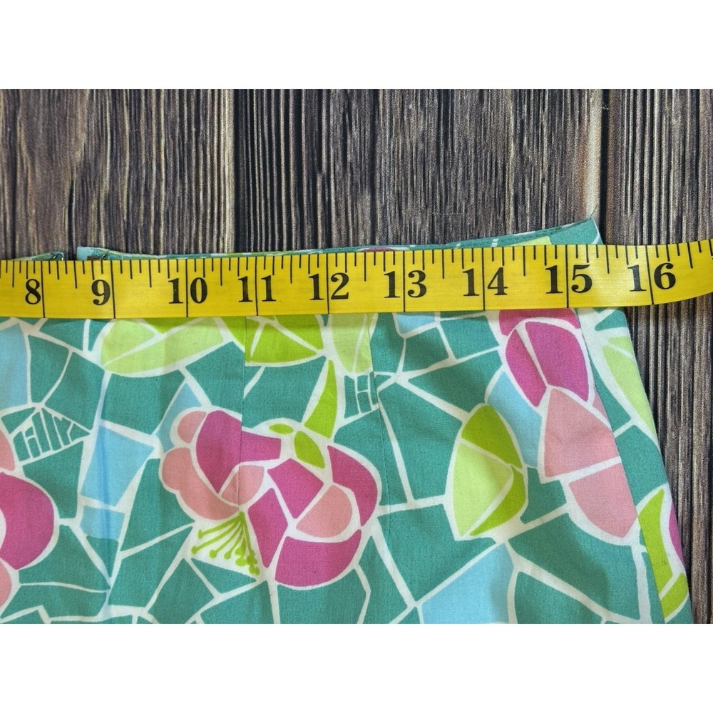 Lilly Pulitzer Skirt Womens 8 Multicolor Floral Mosaic Mini Resort Vacation VTG - Picture 7 of 11